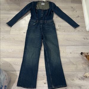 Zara Dark Blue Denim jumpsuit